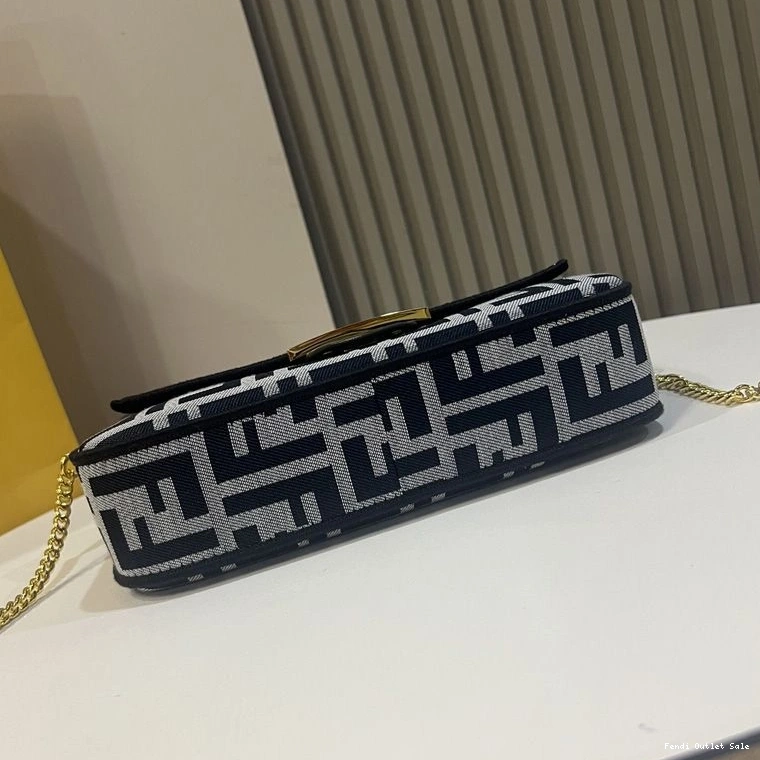Cheap Baguette In Bag Fendi Mini Motif Black Fabric FF 0723